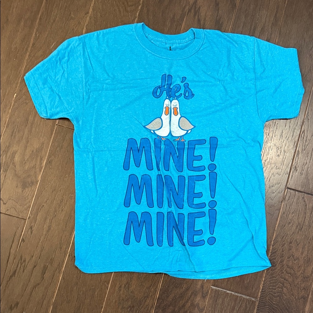 Disney Finding Nemo Blue Short Sleeve Tee with Seagull Print